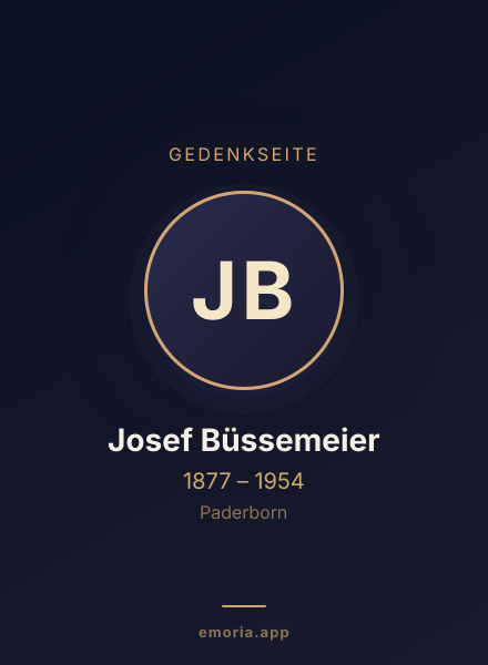Gedenkportrait von Josef Büssemeier