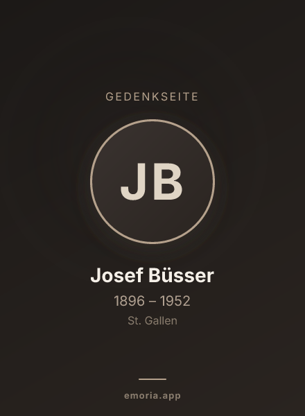 Gedenkportrait von Josef Büsser
