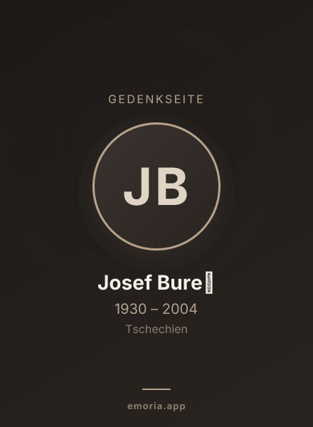 Gedenkportrait von Josef Bureš