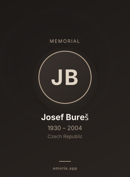 Memorial portrait of Josef Bureš