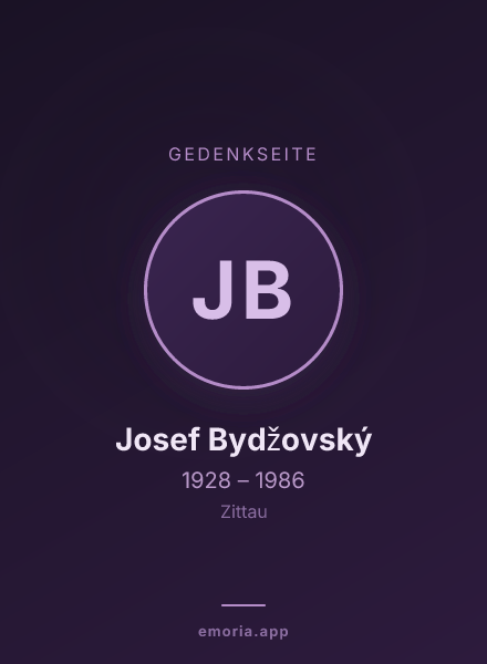 Gedenkportrait von Josef Bydžovský