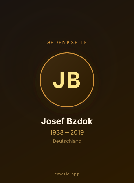 Gedenkportrait von Josef Bzdok