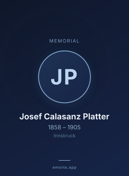 Memorial portrait of Josef Calasanz Platter