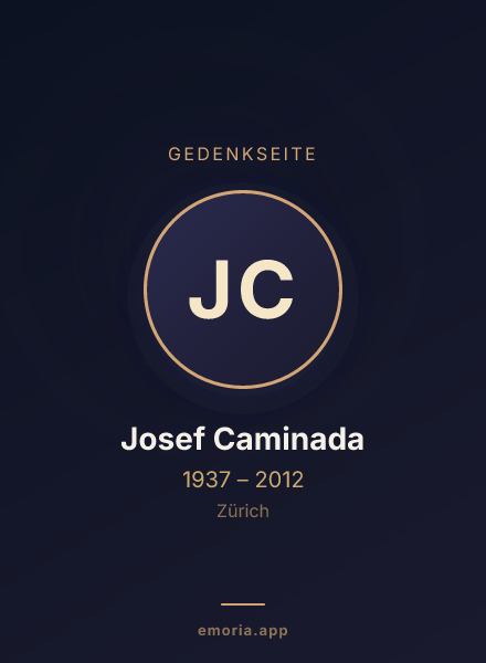 Gedenkportrait von Josef Caminada