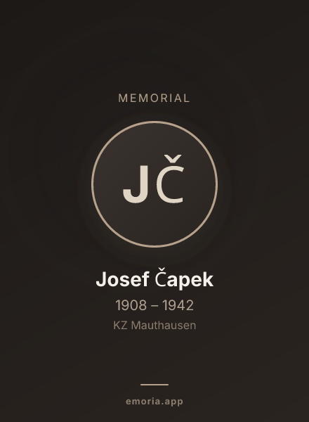 Memorial portrait of Josef Čapek