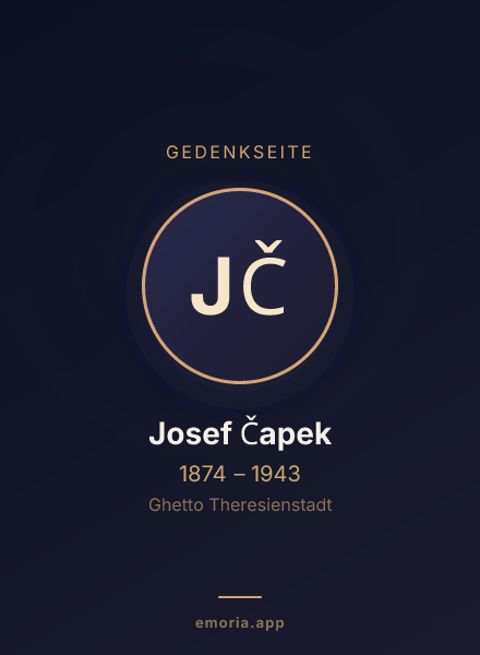 Gedenkportrait von Josef Čapek