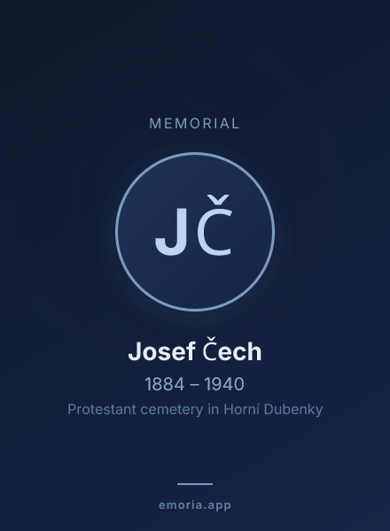 Memorial portrait of Josef Čech