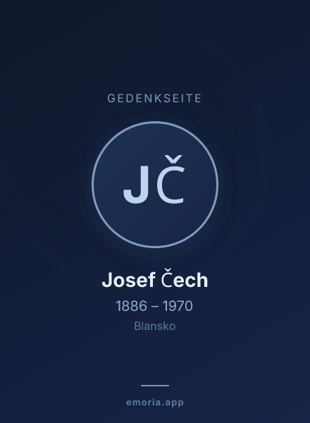 Gedenkportrait von Josef Čech