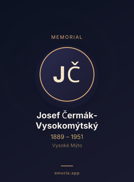 Memorial portrait of Josef Čermák-Vysokomýtský