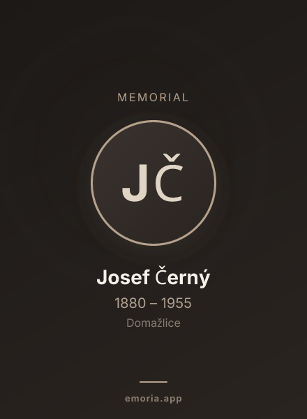 Memorial portrait of Josef Černý