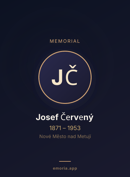 Memorial portrait of Josef Červený
