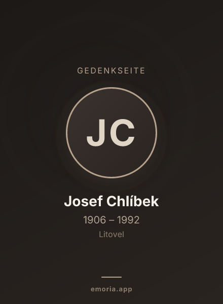 Gedenkportrait von Josef Chlíbek