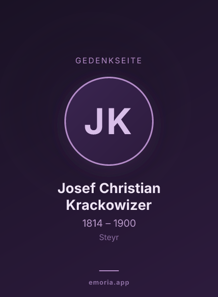 Gedenkportrait von Josef Christian Krackowizer