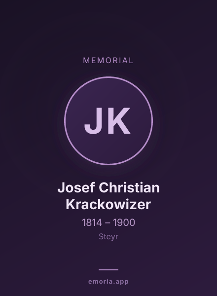 Memorial portrait of Josef Christian Krackowizer