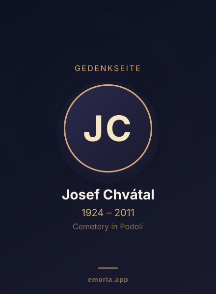 Gedenkportrait von Josef Chvátal