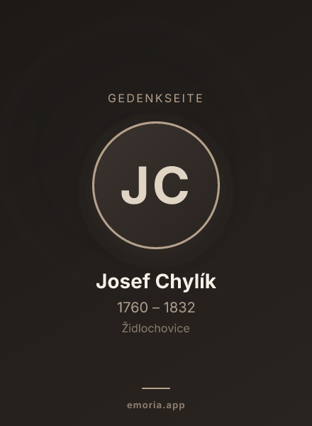 Gedenkportrait von Josef Chylík