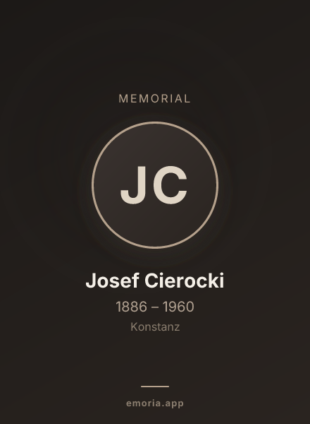 Memorial portrait of Josef Cierocki