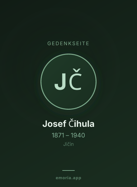 Gedenkportrait von Josef Čihula