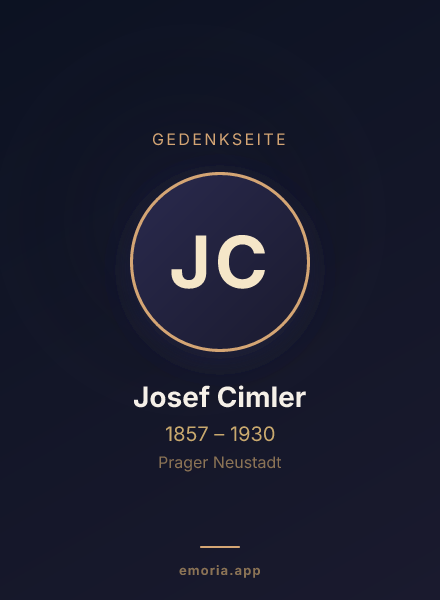 Gedenkportrait von Josef Cimler