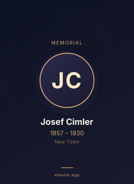 Memorial portrait of Josef Cimler