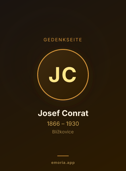 Gedenkportrait von Josef Conrat