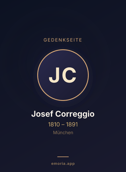 Gedenkportrait von Josef Correggio