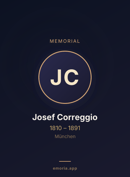 Memorial portrait of Josef Correggio
