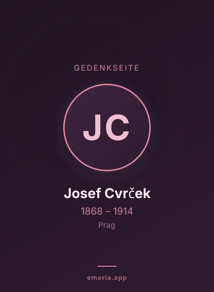 Gedenkportrait von Josef Cvrček