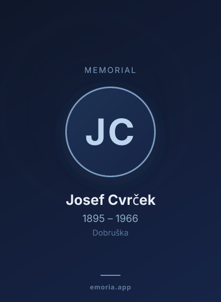 Memorial portrait of Josef Cvrček