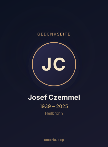 Gedenkportrait von Josef Czemmel