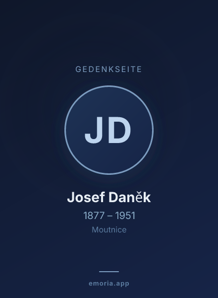 Gedenkportrait von Josef Daněk