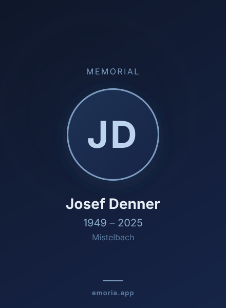 Memorial portrait of Josef Denner