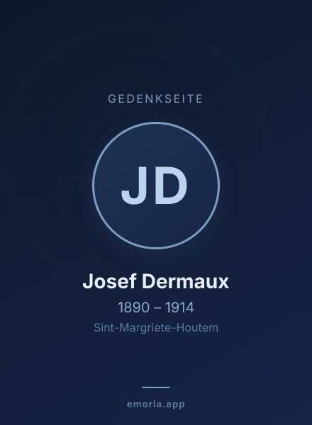 Gedenkportrait von Josef Dermaux