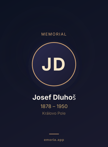 Memorial portrait of Josef Dluhoš