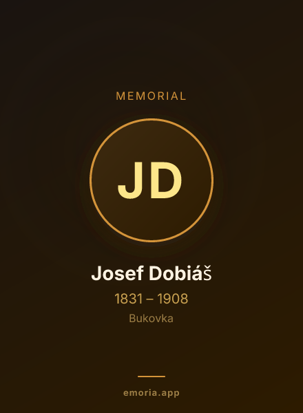 Memorial portrait of Josef Dobiáš