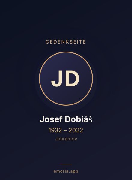 Gedenkportrait von Josef Dobiáš