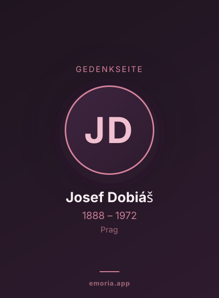 Gedenkportrait von Josef Dobiáš