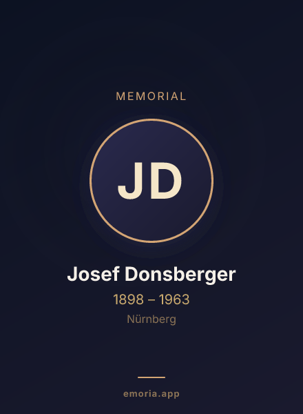 Memorial portrait of Josef Donsberger
