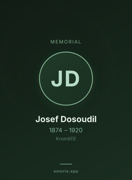 Memorial portrait of Josef Dosoudil