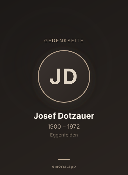 Gedenkportrait von Josef Dotzauer