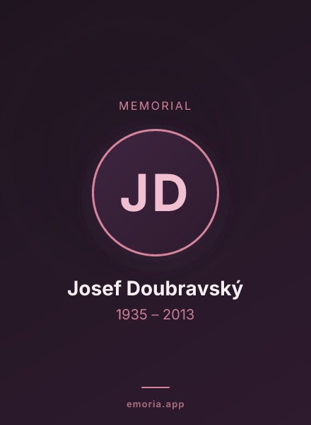 Memorial portrait of Josef Doubravský