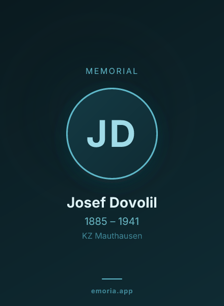 Memorial portrait of Josef Dovolil