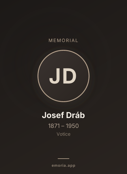 Memorial portrait of Josef Dráb
