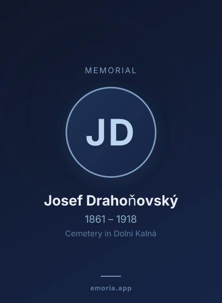 Memorial portrait of Josef Drahoňovský