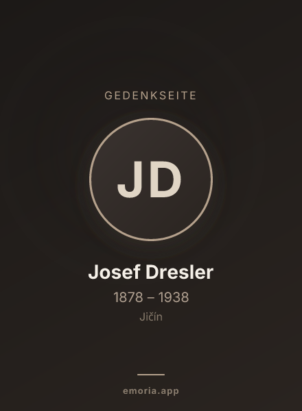 Gedenkportrait von Josef Dresler