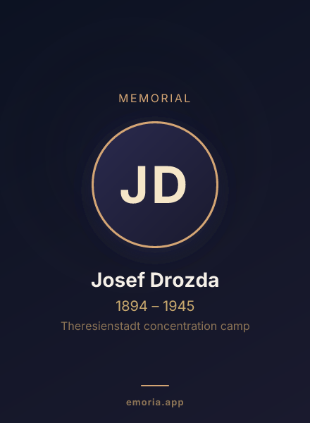 Memorial portrait of Josef Drozda