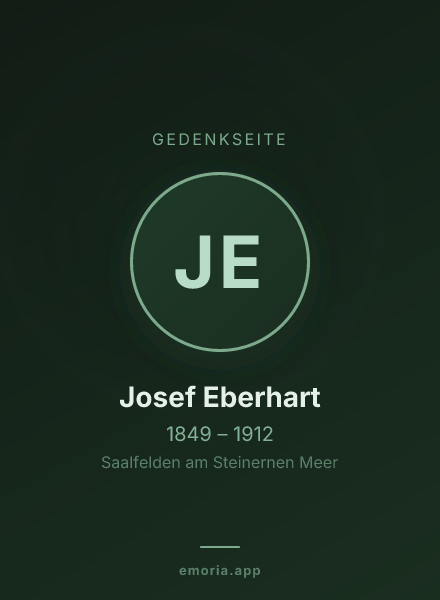 Gedenkportrait von Josef Eberhart