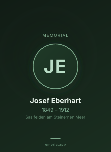 Memorial portrait of Josef Eberhart