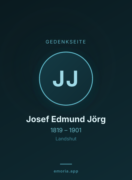 Gedenkportrait von Josef Edmund Jörg