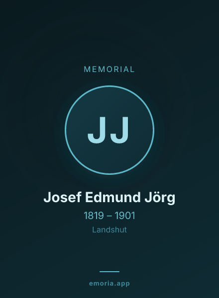 Memorial portrait of Josef Edmund Jörg